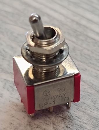Sandberg EL00024 Mini Toggle Switch, Nickel